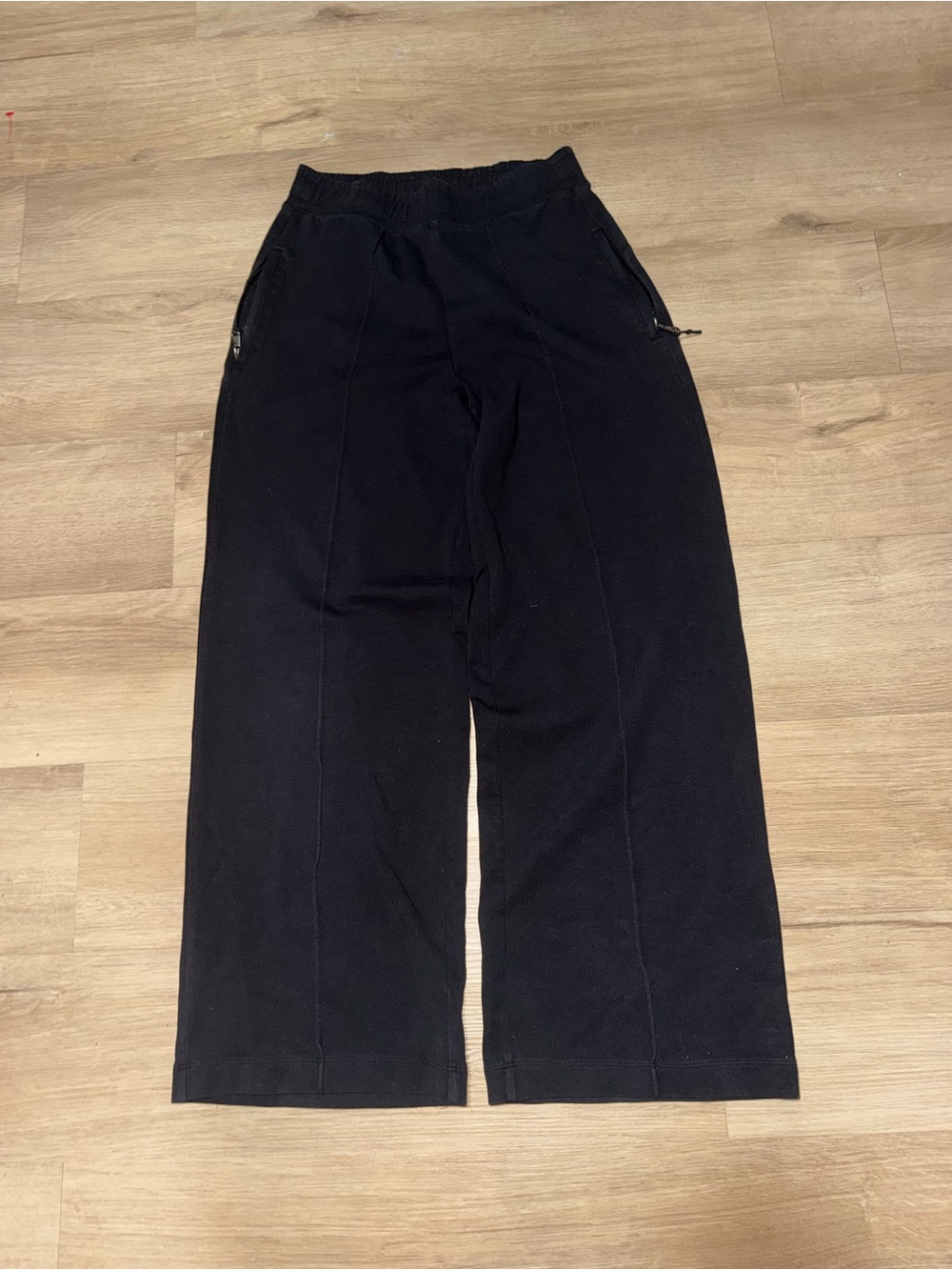 Old Navy Black Wide-Leg Pull-On Zip Pocket Pants